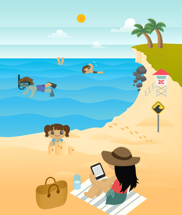 beach scene